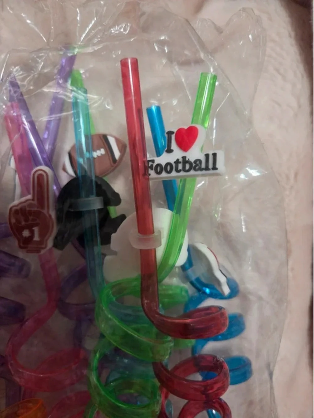 football swirl straws 10